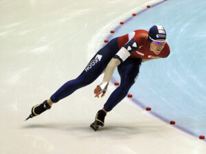 Ireen Wüst at the World Championships 2007 in Heerenveen.