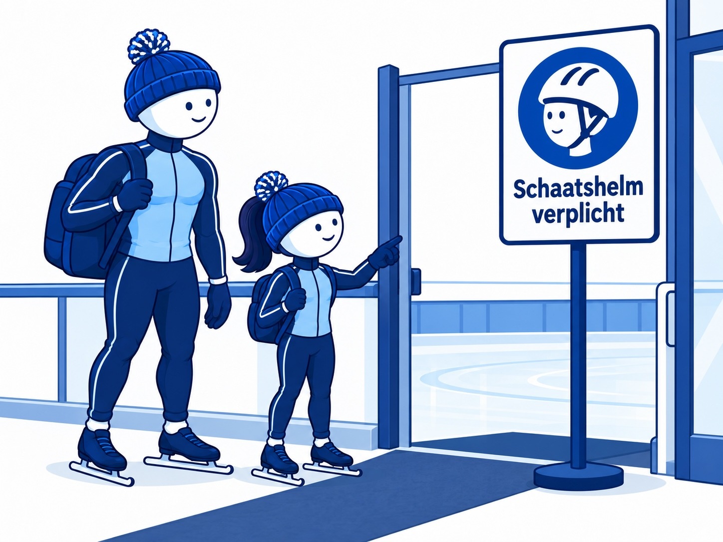 Een schaatshelm, geen overbodige luxe