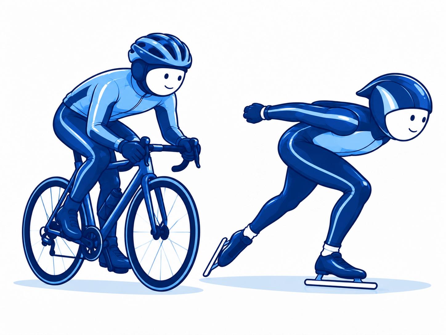 Wielerkleding als schaatskleding